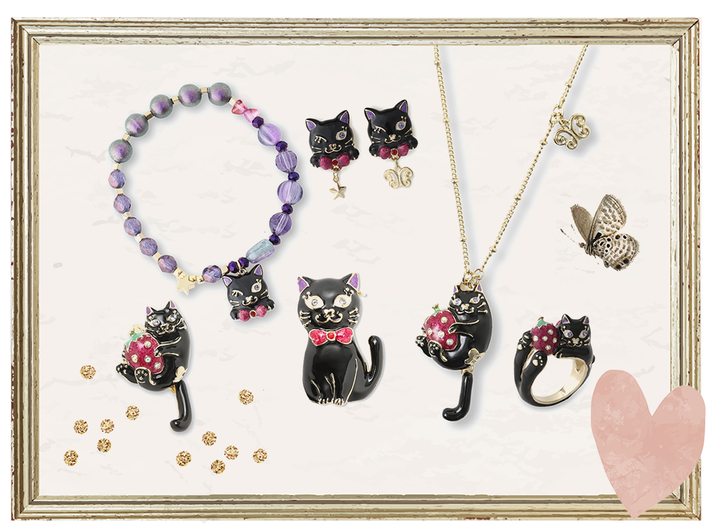 ANNA SUI リングおばけ猫黒猫ハロウィン限定アナスイ未使用レア ANNA SUI リングおばけ猫黒猫ハロウィン限定アナスイ未使用レア